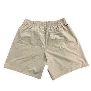 Unipro Men's Qwick-Dry Cargo Shorts Size S Beige‎ Elastic Waistband Casual